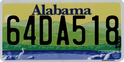 AL license plate 64DA518