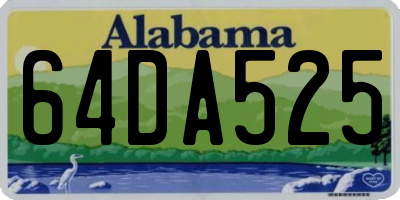 AL license plate 64DA525