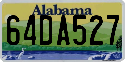 AL license plate 64DA527