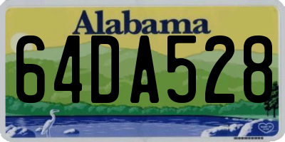 AL license plate 64DA528