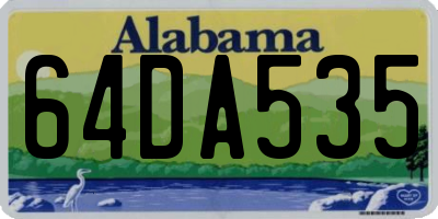 AL license plate 64DA535