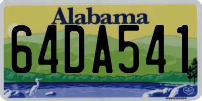 AL license plate 64DA541