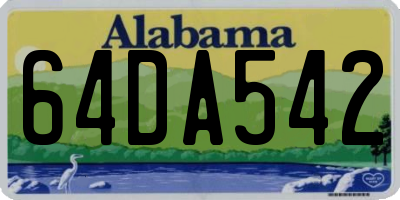 AL license plate 64DA542