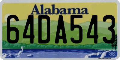 AL license plate 64DA543