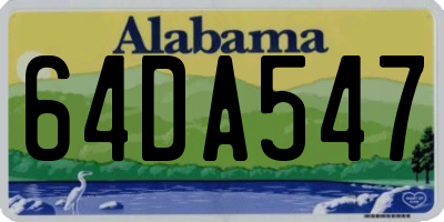 AL license plate 64DA547