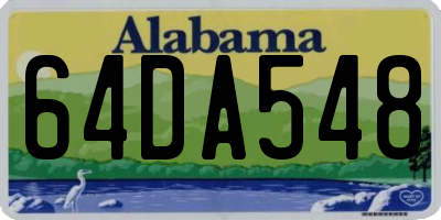 AL license plate 64DA548