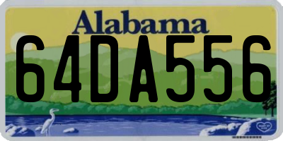 AL license plate 64DA556