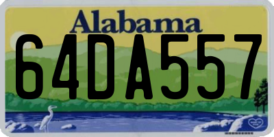 AL license plate 64DA557
