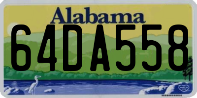 AL license plate 64DA558