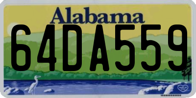 AL license plate 64DA559