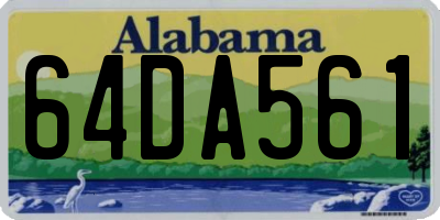 AL license plate 64DA561