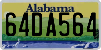 AL license plate 64DA564