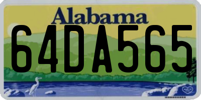 AL license plate 64DA565