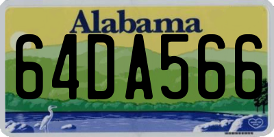 AL license plate 64DA566