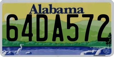 AL license plate 64DA572
