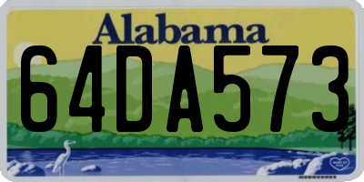 AL license plate 64DA573