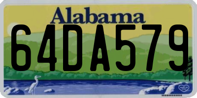 AL license plate 64DA579