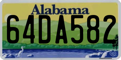 AL license plate 64DA582
