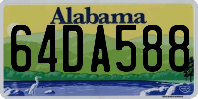 AL license plate 64DA588