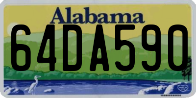 AL license plate 64DA590