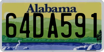 AL license plate 64DA591