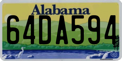 AL license plate 64DA594