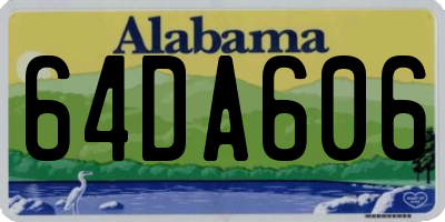 AL license plate 64DA606