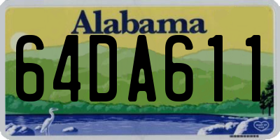 AL license plate 64DA611