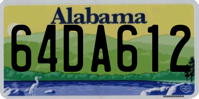 AL license plate 64DA612
