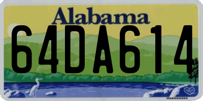 AL license plate 64DA614