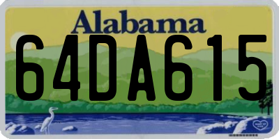 AL license plate 64DA615