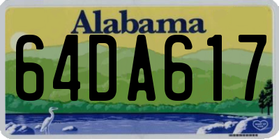 AL license plate 64DA617