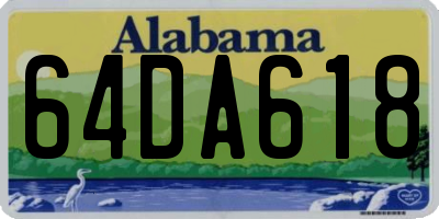 AL license plate 64DA618