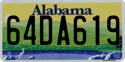 AL license plate 64DA619