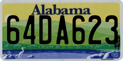 AL license plate 64DA623