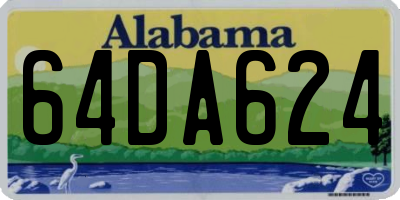 AL license plate 64DA624
