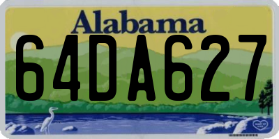 AL license plate 64DA627