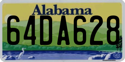 AL license plate 64DA628