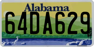 AL license plate 64DA629