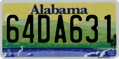 AL license plate 64DA631