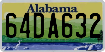 AL license plate 64DA632