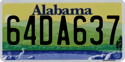 AL license plate 64DA637