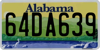 AL license plate 64DA639