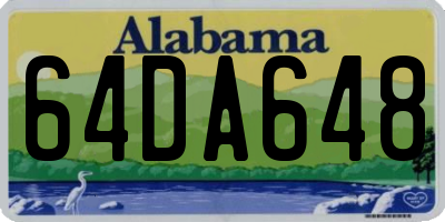 AL license plate 64DA648