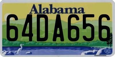 AL license plate 64DA656