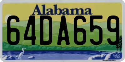 AL license plate 64DA659