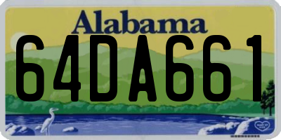 AL license plate 64DA661