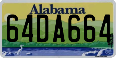 AL license plate 64DA664