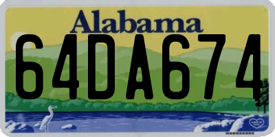 AL license plate 64DA674