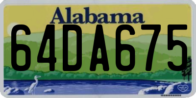 AL license plate 64DA675